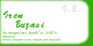 iren buzasi business card